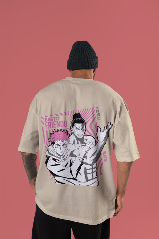 Besto Friendo - Itadori × Todo Oversized Tee | Jujutsu Kaisen Edition