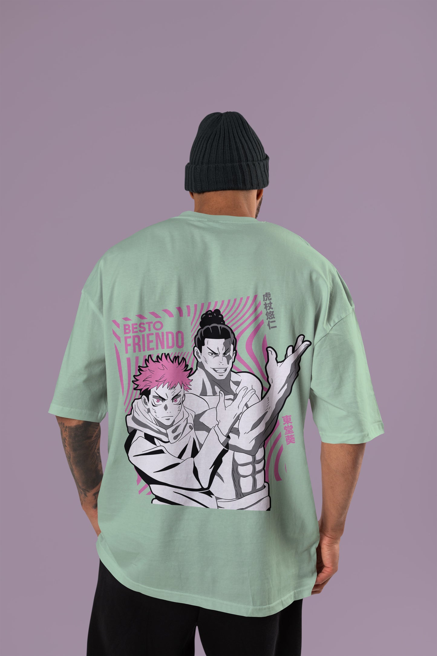 Besto Friendo - Itadori × Todo Oversized Tee | Jujutsu Kaisen Edition