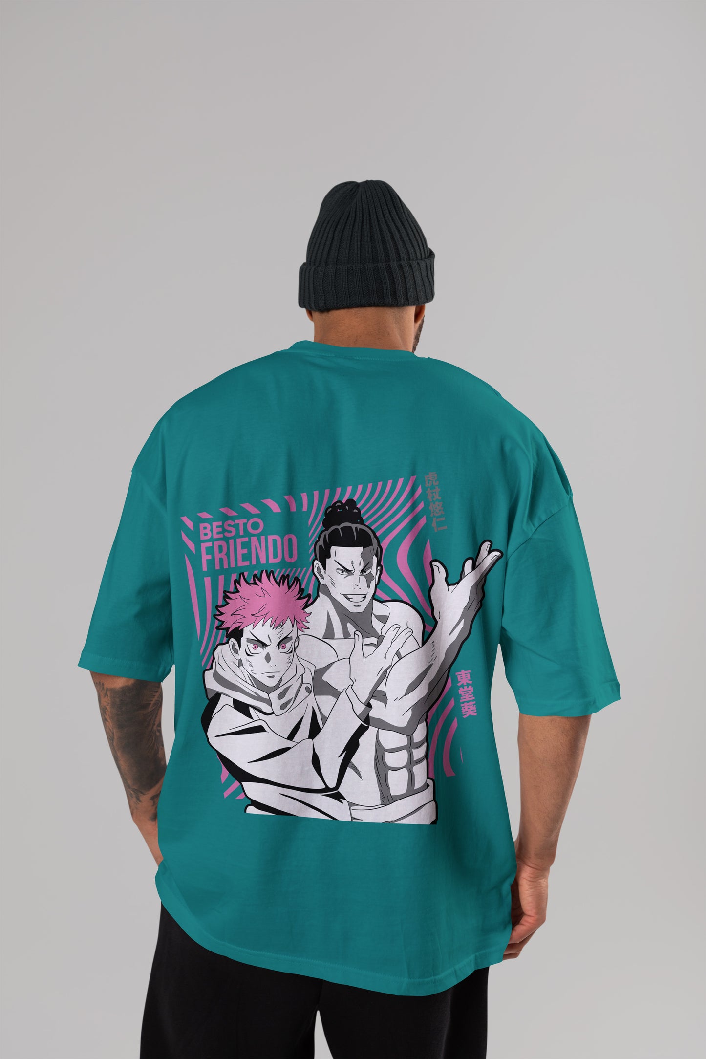 Besto Friendo - Itadori × Todo Oversized Tee | Jujutsu Kaisen Edition