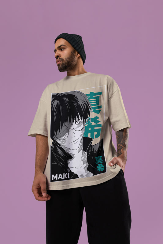Maki Zenin Oversized Tee | Jujutsu Kaisen Edition