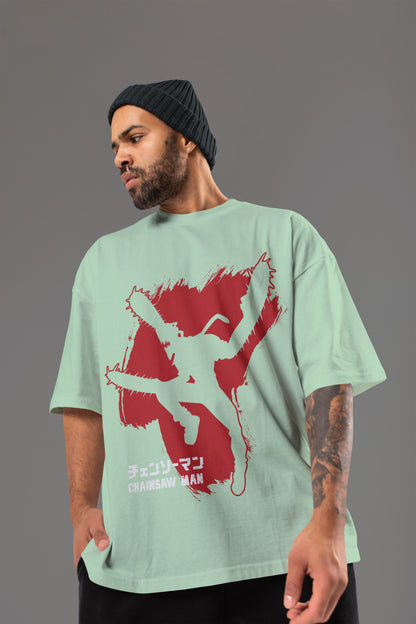 Chainsaw Man - Devil Hunter Unleashed - Chainsaw Fury Oversized Tee