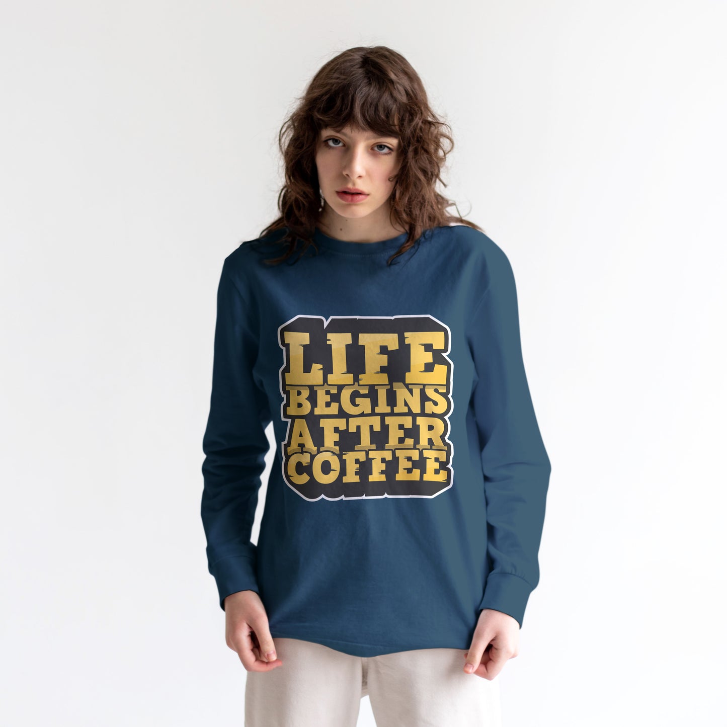 Life Begins After Coffee – Women’s Premium Sweatshirt