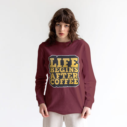Life Begins After Coffee – Women’s Premium Sweatshirt