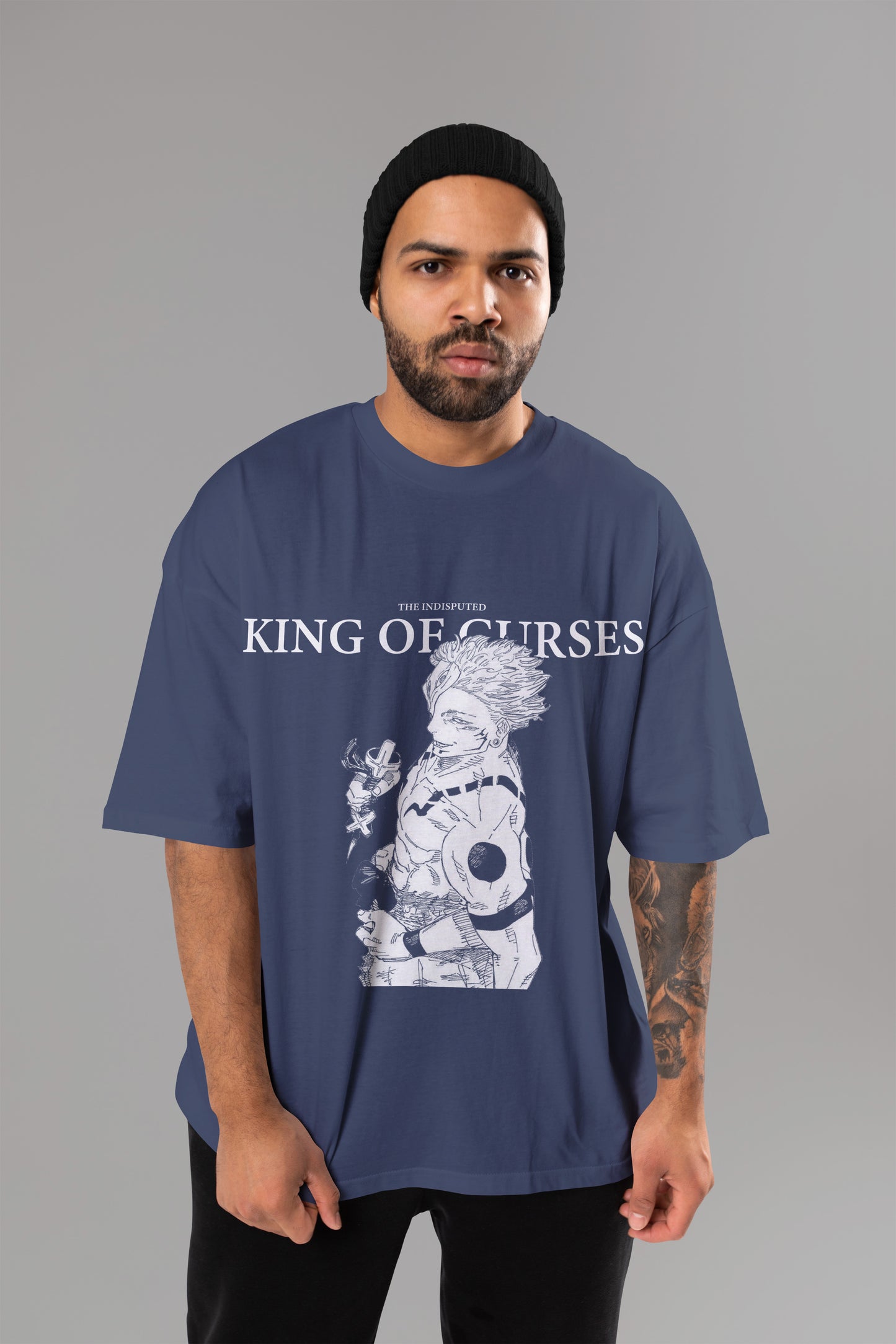 Cursed King Sukuna Oversized Tee | Jujutsu Kaisen Edition
